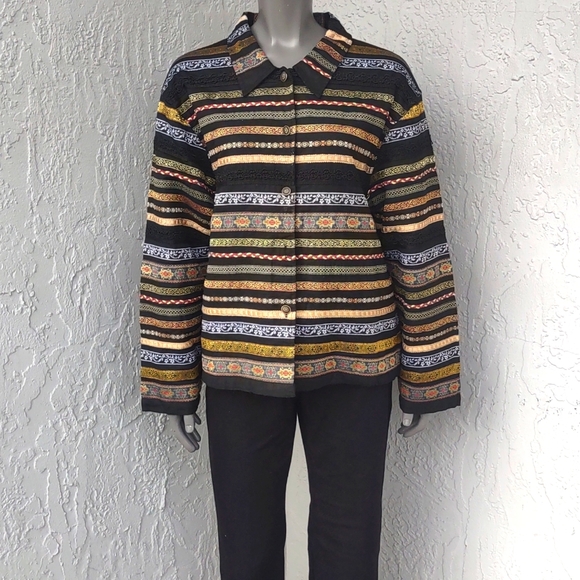 Tantrum Collection Ladies Luxury Horizontally Embroidered Jacket - Picture 1 of 17